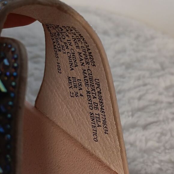 Madden Girl Lemonade Rhinestone Double Buckle Slides - Picture 5 of 7